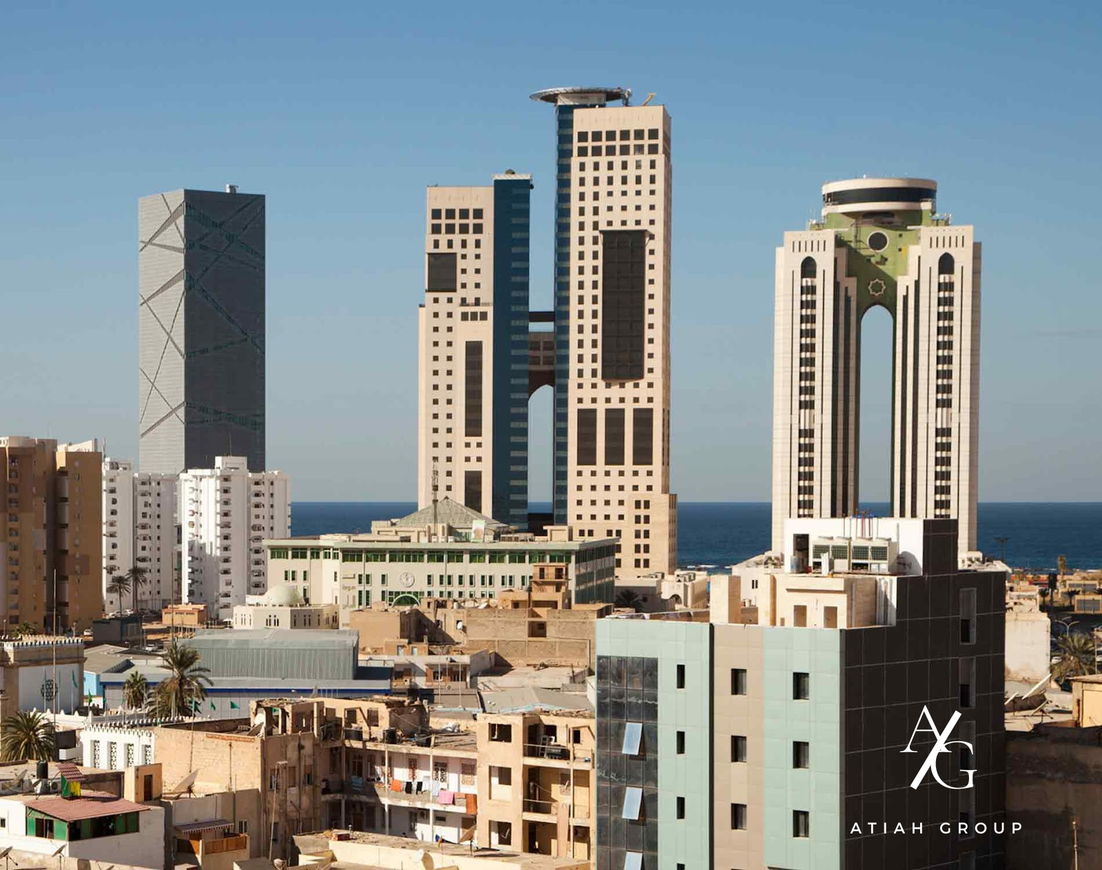 Tripoli skyline and the Mediterranean